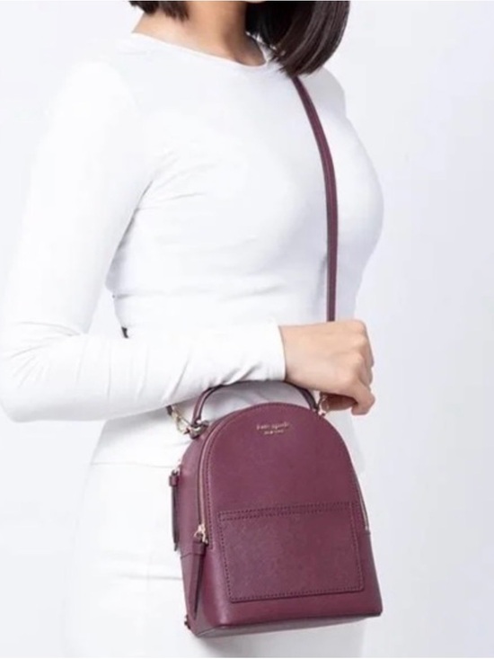 kate spade Handbags - Kate Spade Cameron Mini Convertible Leather Backpack in the color cherrywood